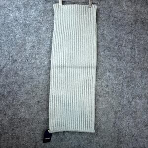 Hat Attack Lodge Loop‎ Scarf Womens One Size Light Gray Stretch Ribbed Knit Cozy